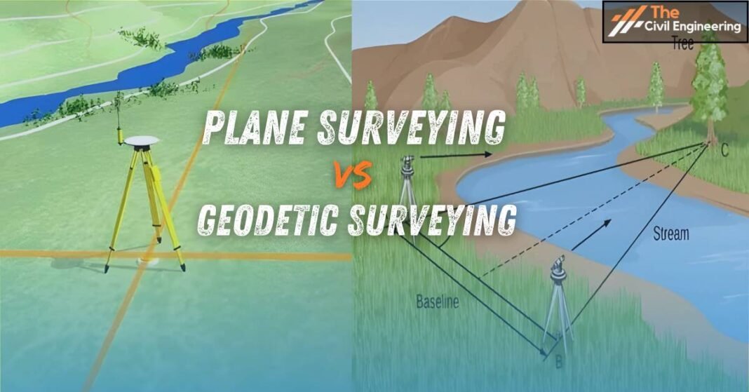 Difference Between Plane and Geodetic Surveying