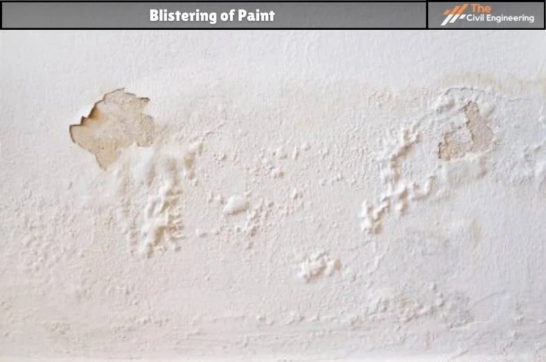 blistering of paint 