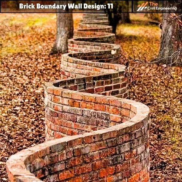 Brick Boundary Wall : 15 Designs, Important Details & Standard Height