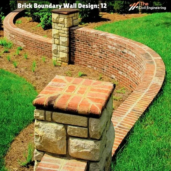 Brick Boundary Wall : 15 Designs, Important Details & Standard Height