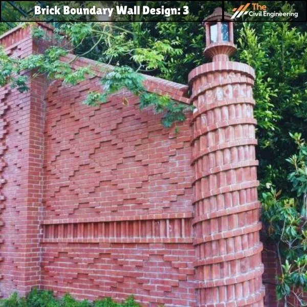 Brick Boundary Wall : 15 Designs, Important Details & Standard Height