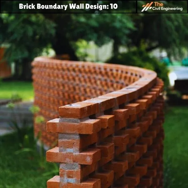 Brick Boundary Wall : 15 Designs, Important Details & Standard Height