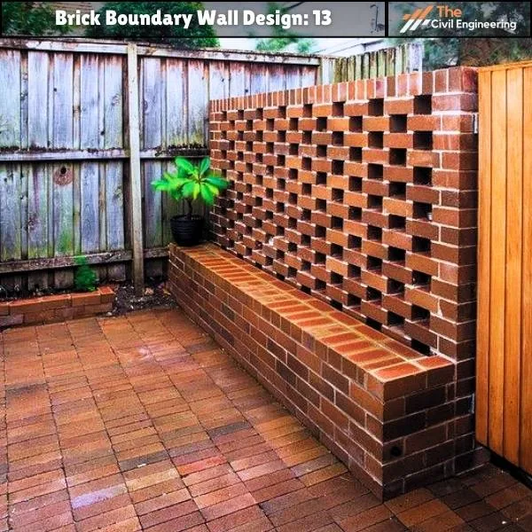 Brick Boundary Wall : 15 Designs, Important Details & Standard Height