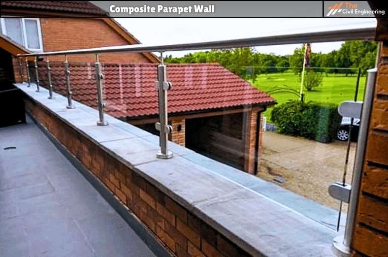 Composite parapet