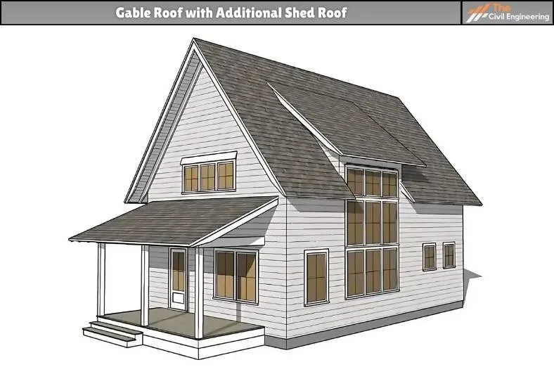 Gable Roof with Additional Shed Roof