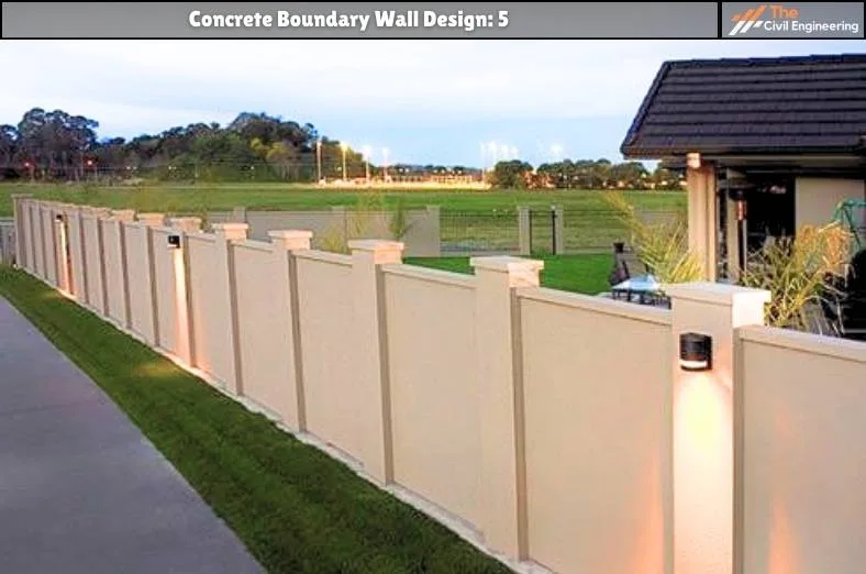 Concrete Boundary Wall: 10 Stunning Designs, Key Details, and Standard Sizes