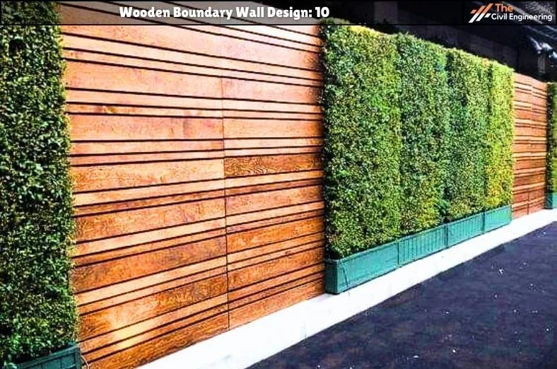 Wooden Boundary Wall