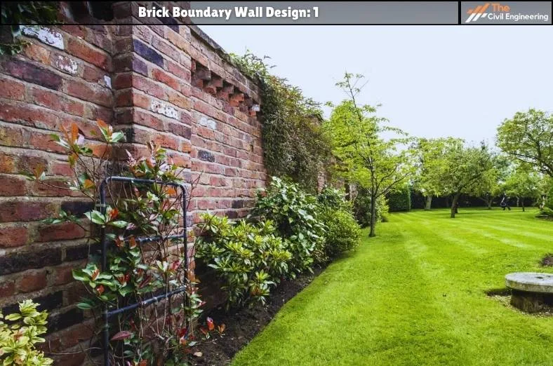 Brick Boundary Wall : 15 Designs, Important Details & Standard Height