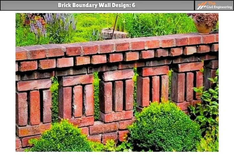 Brick Boundary Wall : 15 Designs, Important Details & Standard Height