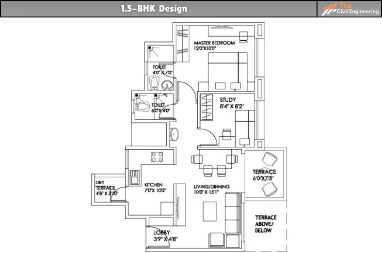 1.5-BHK Design