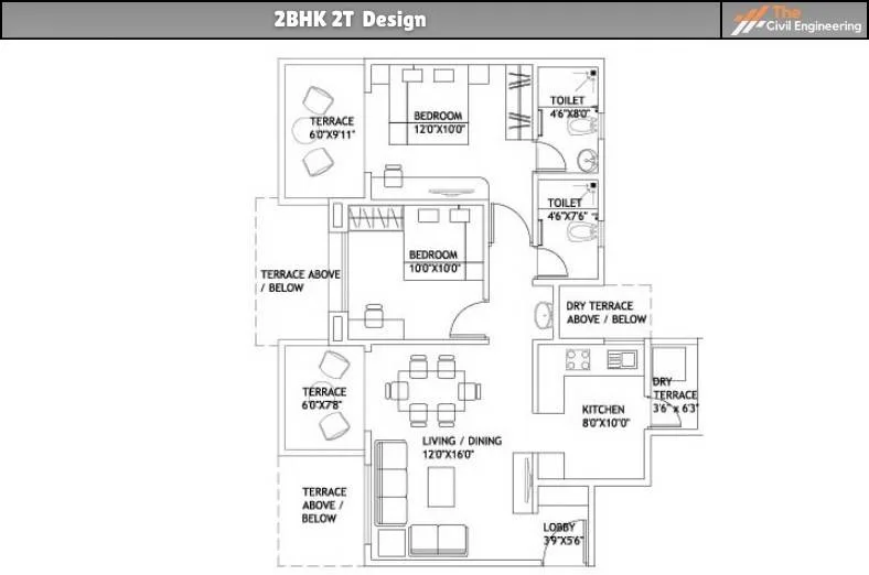 2BHK 2T Design
