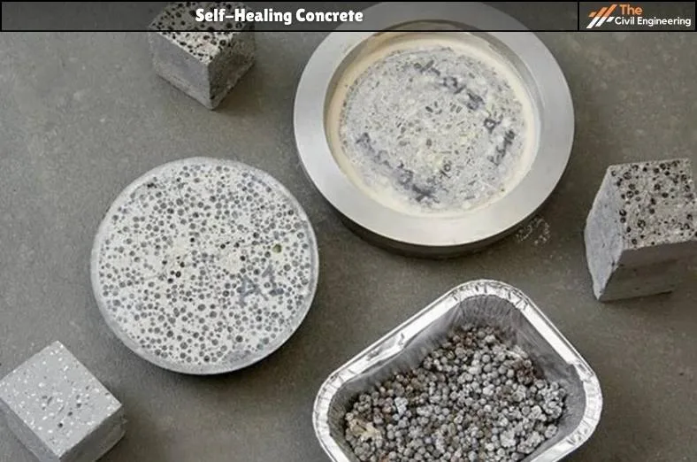 Self-healing concrete