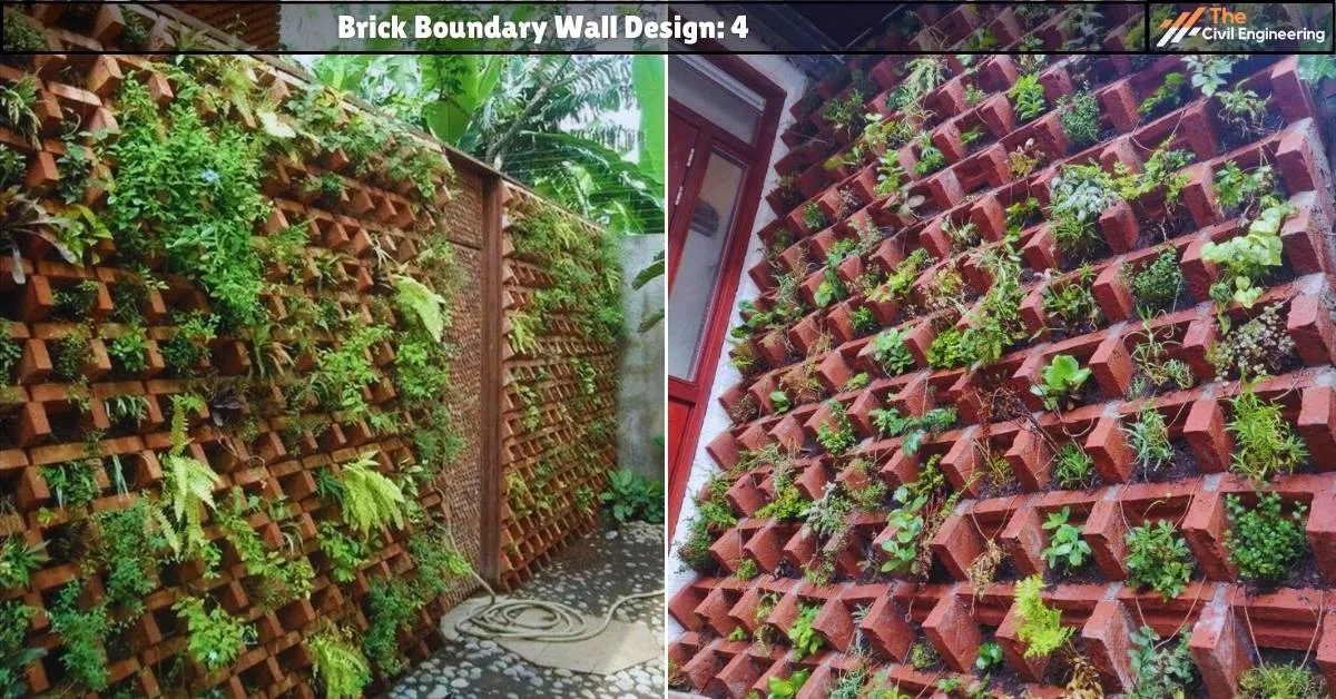 Brick Boundary Wall : 15 Designs, Important Details & Standard Height