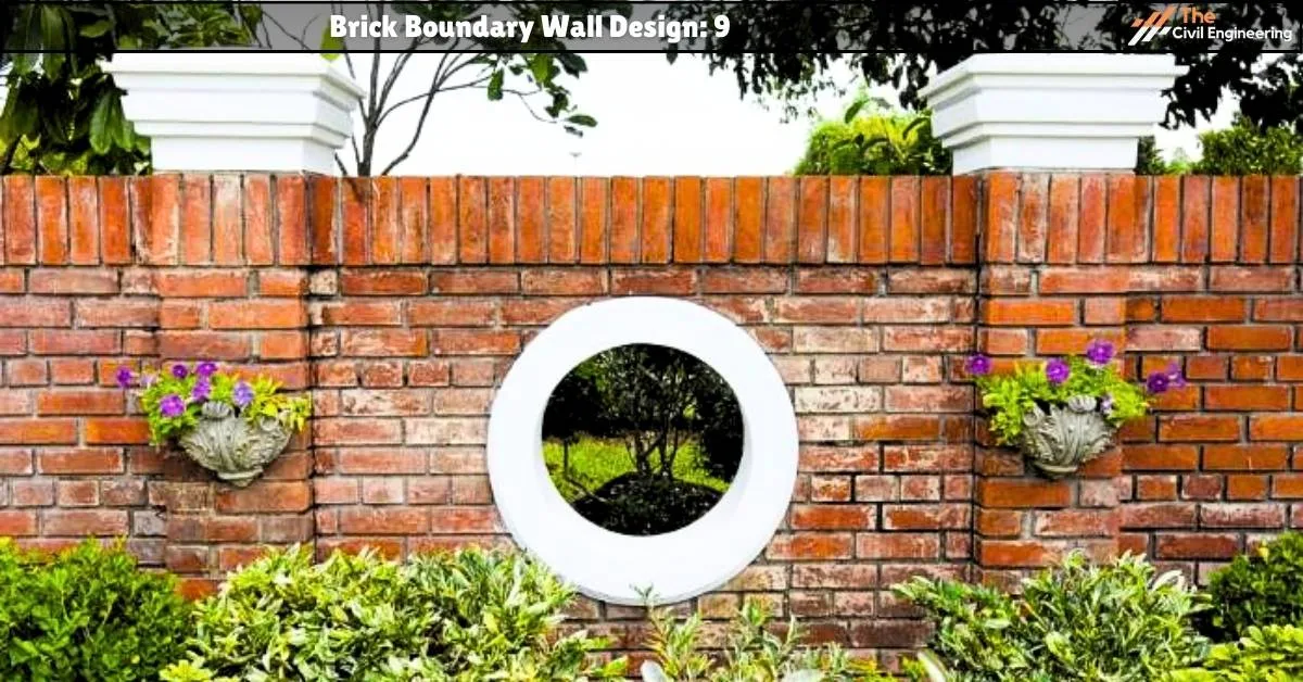 Brick Boundary Wall : 15 Designs, Important Details & Standard Height