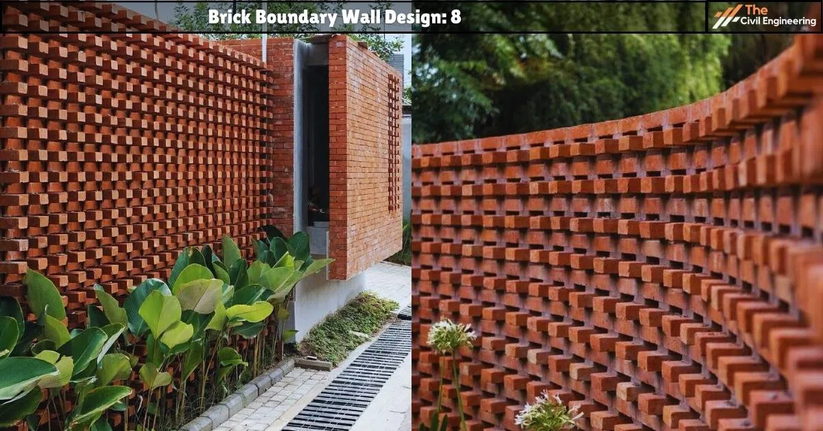 Brick Boundary Wall : 15 Designs, Important Details & Standard Height